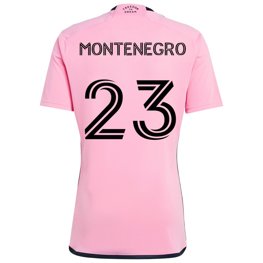 Niño Camiseta Ricardo Montenegro #23 Rosa 1ª Equipación 2024/25 La Camisa Argentina