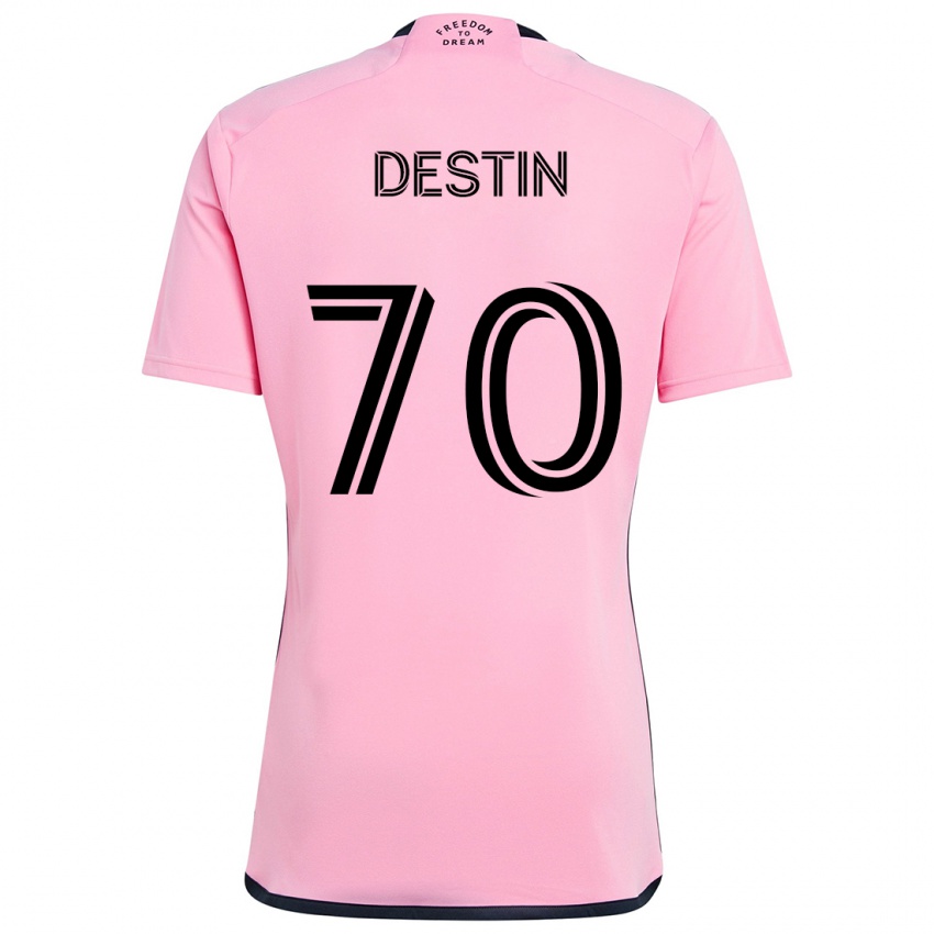 Niño Camiseta Bryan Destin #70 Rosa 1ª Equipación 2024/25 La Camisa Argentina