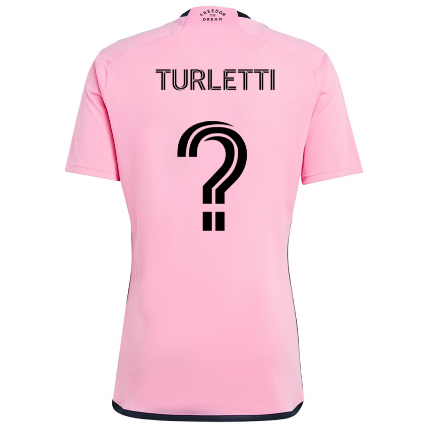 Niño Camiseta Mateo Turletti #0 Rosa 1ª Equipación 2024/25 La Camisa Argentina