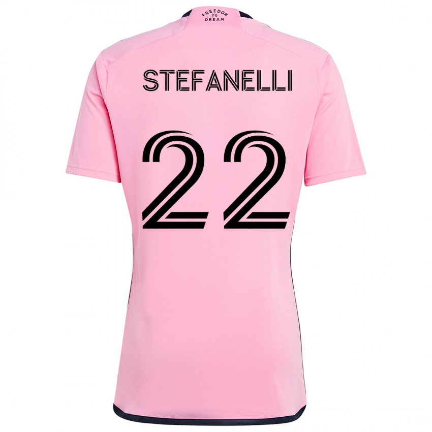 Niño Camiseta Nicolás Stefanelli #22 Rosa 1ª Equipación 2024/25 La Camisa Argentina