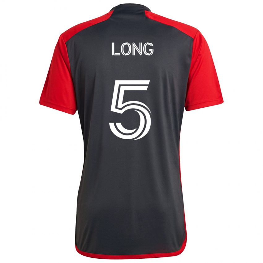 Niño Camiseta Kevin Long #5 Rojo Grayn 1ª Equipación 2024/25 La Camisa Argentina