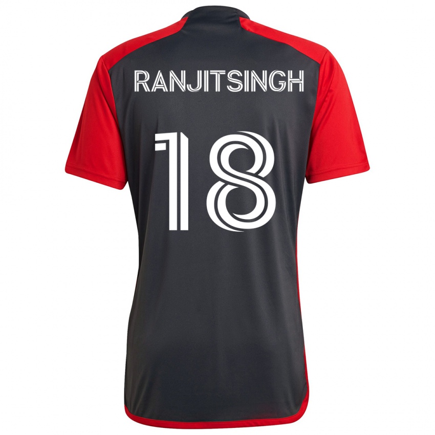 Niño Camiseta Greg Ranjitsingh #18 Rojo Grayn 1ª Equipación 2024/25 La Camisa Argentina