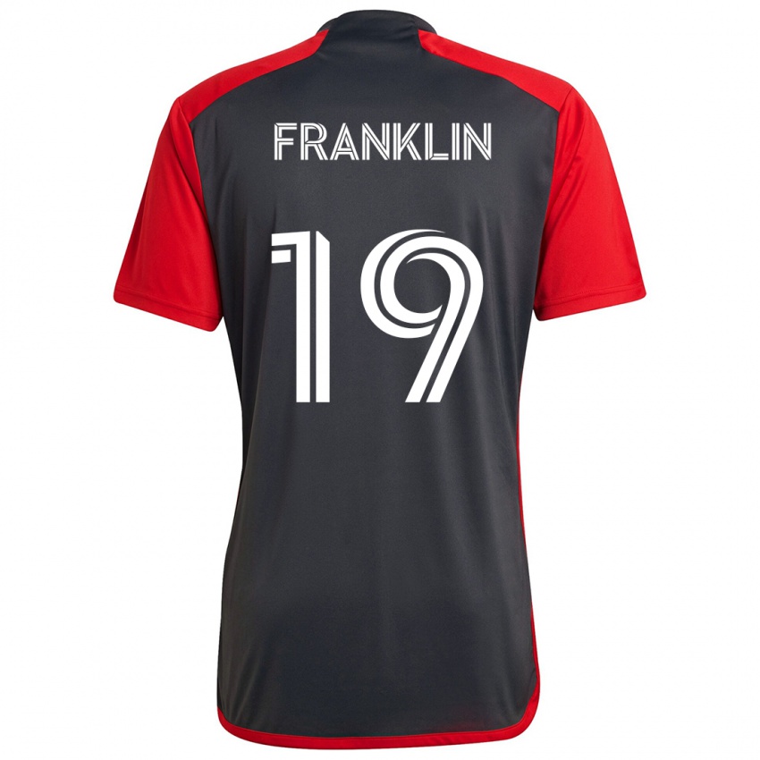 Niño Camiseta Kobe Franklin #19 Rojo Grayn 1ª Equipación 2024/25 La Camisa Argentina