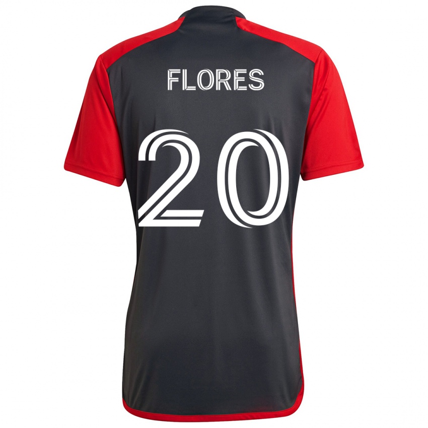 Niño Camiseta Deybi Flores #20 Rojo Grayn 1ª Equipación 2024/25 La Camisa Argentina