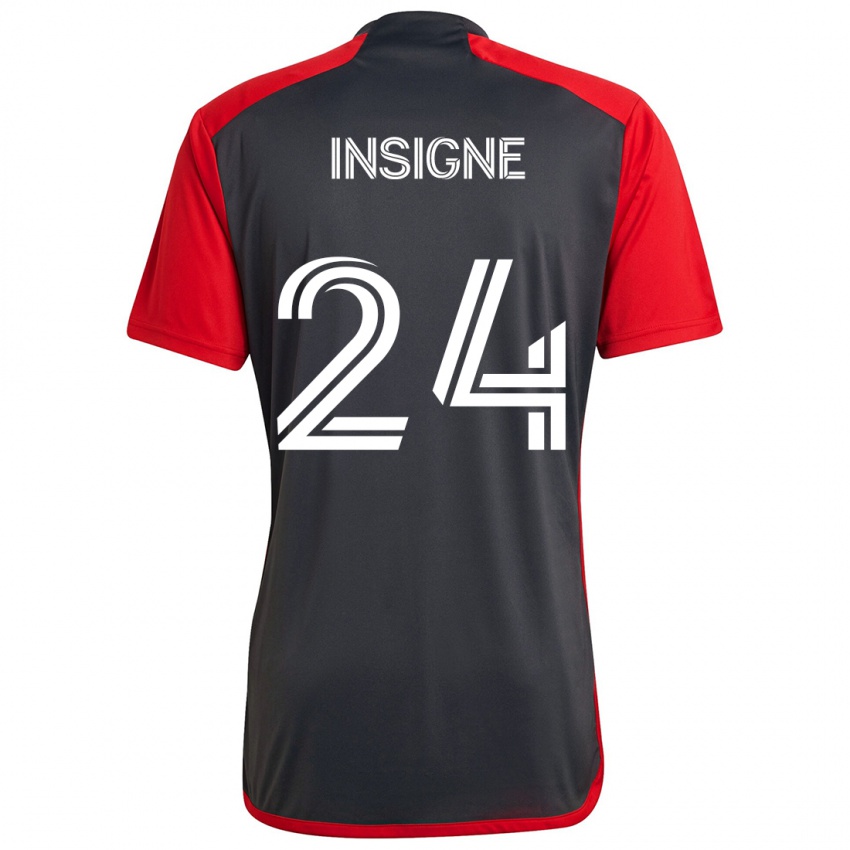 Niño Camiseta Lorenzo Insigne #24 Rojo Grayn 1ª Equipación 2024/25 La Camisa Argentina