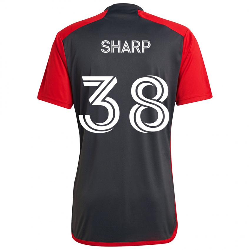 Niño Camiseta Charlie Sharp #38 Rojo Grayn 1ª Equipación 2024/25 La Camisa Argentina