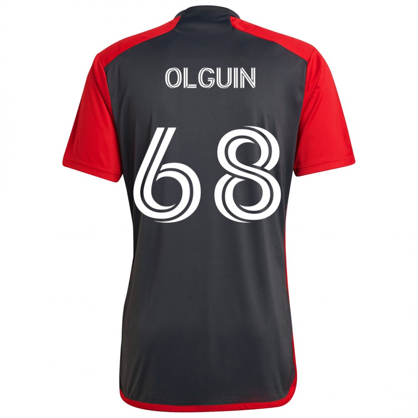 Niño Camiseta Lucas Olguin #68 Rojo Grayn 1ª Equipación 2024/25 La Camisa Argentina