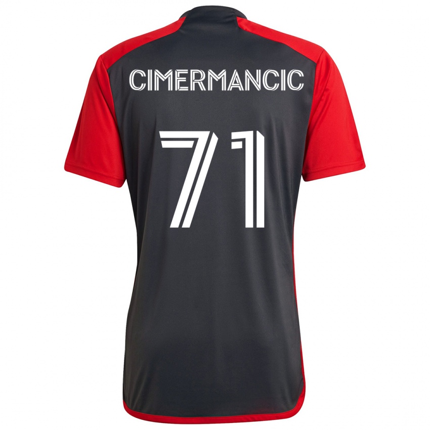 Niño Camiseta Markus Cimermancic #71 Rojo Grayn 1ª Equipación 2024/25 La Camisa Argentina