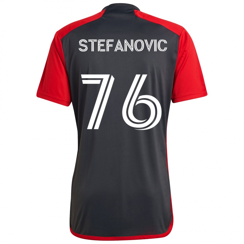 Niño Camiseta Lazar Stefanovic #76 Rojo Grayn 1ª Equipación 2024/25 La Camisa Argentina