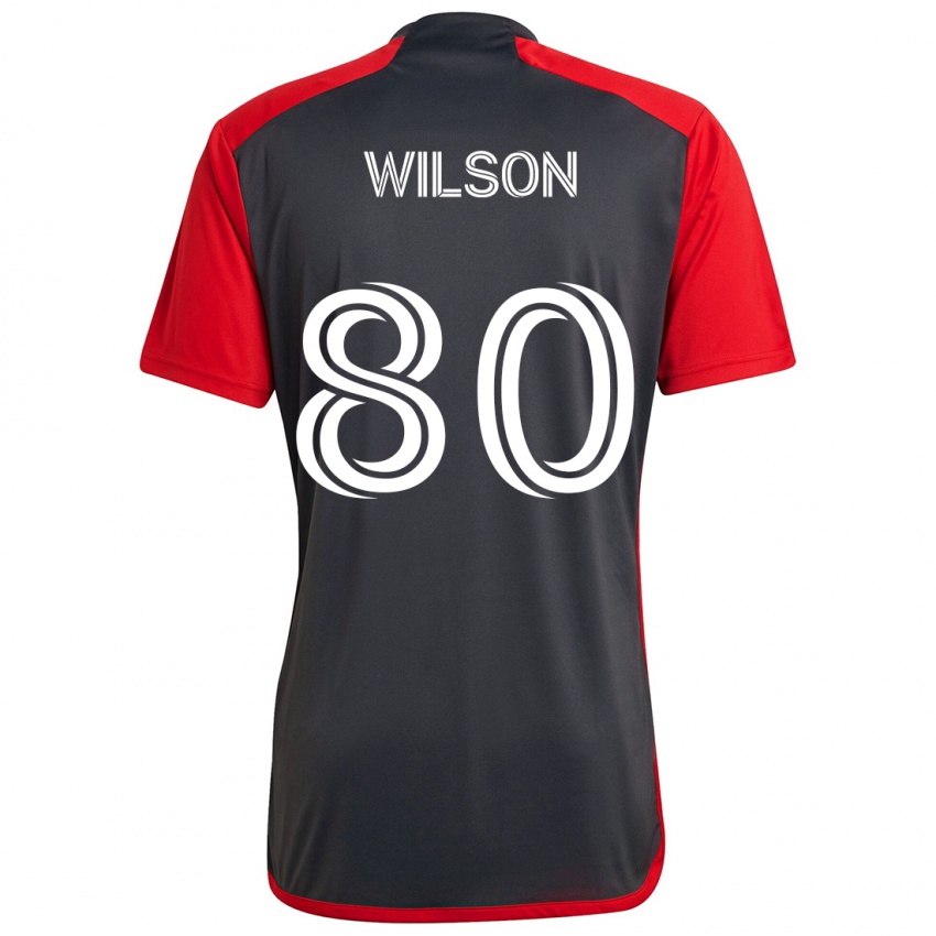 Niño Camiseta Shafique Wilson #80 Rojo Grayn 1ª Equipación 2024/25 La Camisa Argentina