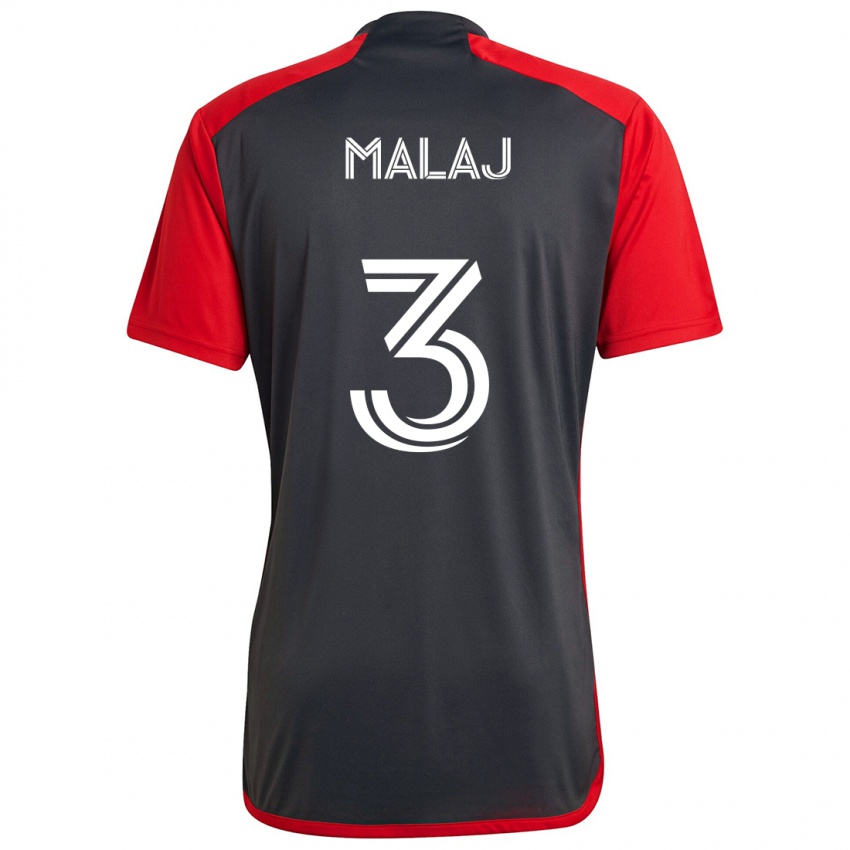 Niño Camiseta Albert Malaj #3 Rojo Grayn 1ª Equipación 2024/25 La Camisa Argentina