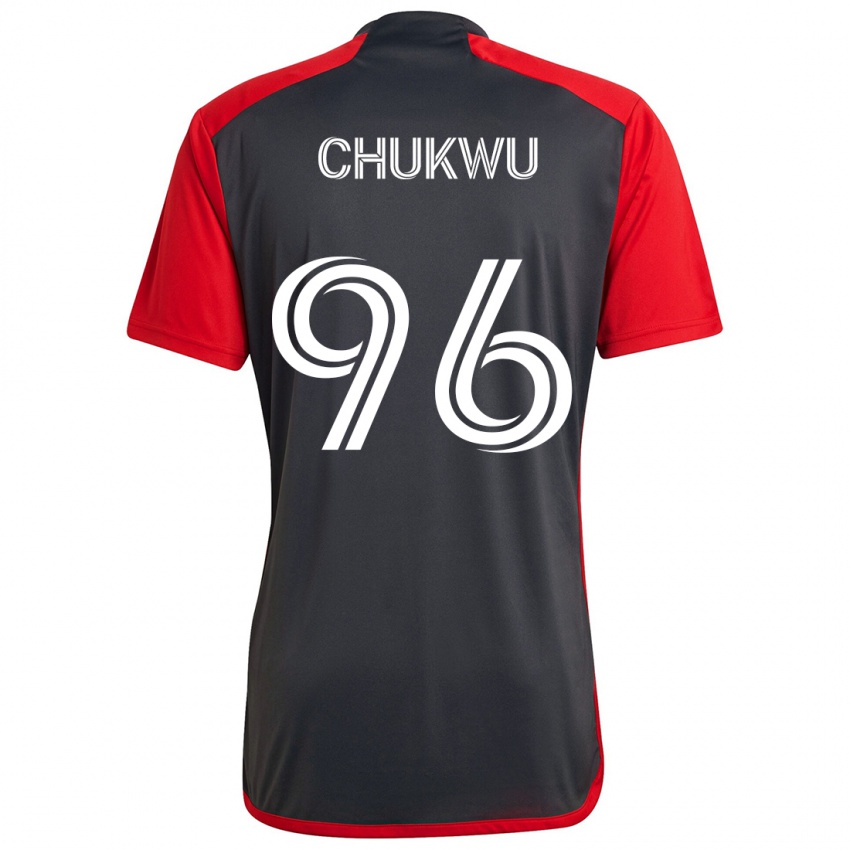 Niño Camiseta Richard Chukwu #96 Rojo Grayn 1ª Equipación 2024/25 La Camisa Argentina