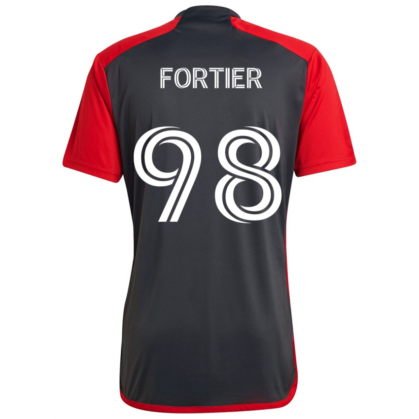 Niño Camiseta Kristjan Fortier #98 Rojo Grayn 1ª Equipación 2024/25 La Camisa Argentina