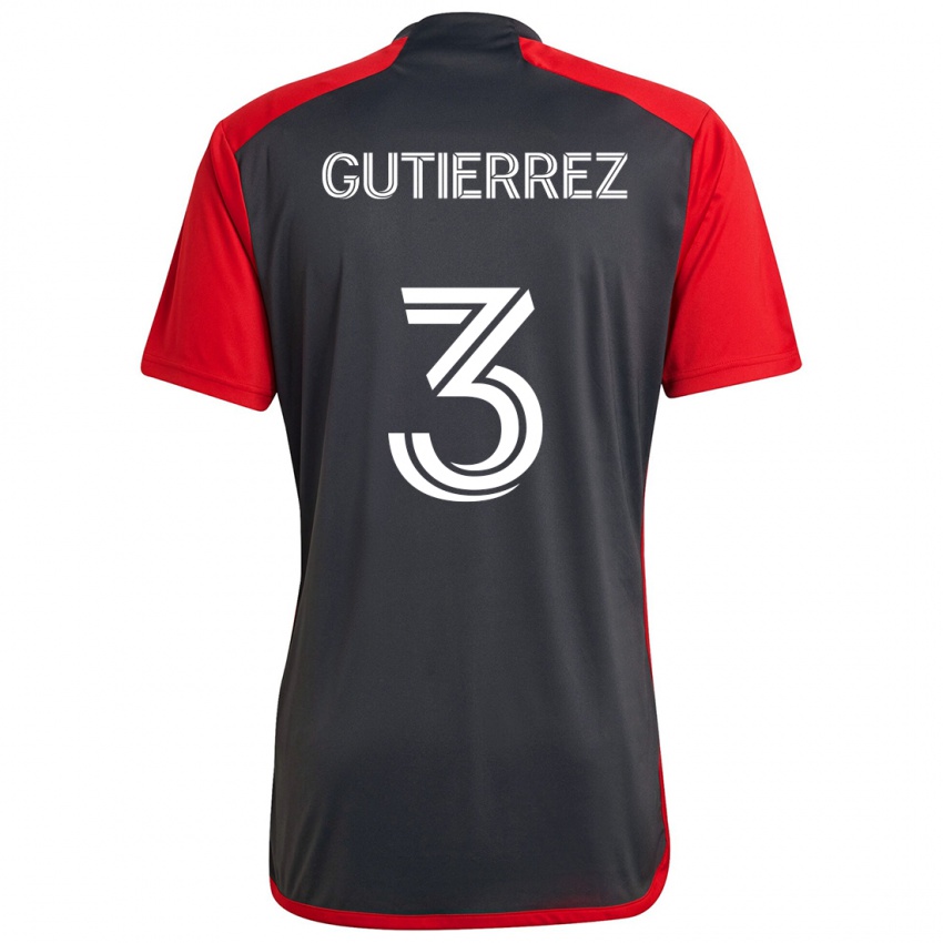 Niño Camiseta Cristián Gutiérrez #3 Rojo Grayn 1ª Equipación 2024/25 La Camisa Argentina