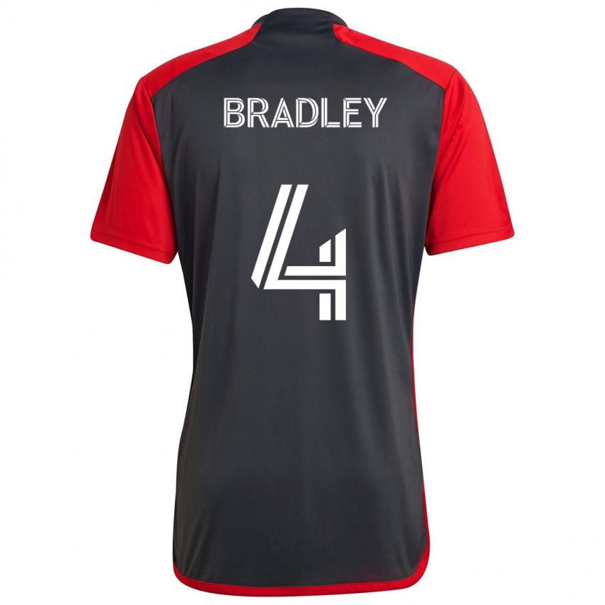 Niño Camiseta Michael Bradley #4 Rojo Grayn 1ª Equipación 2024/25 La Camisa Argentina