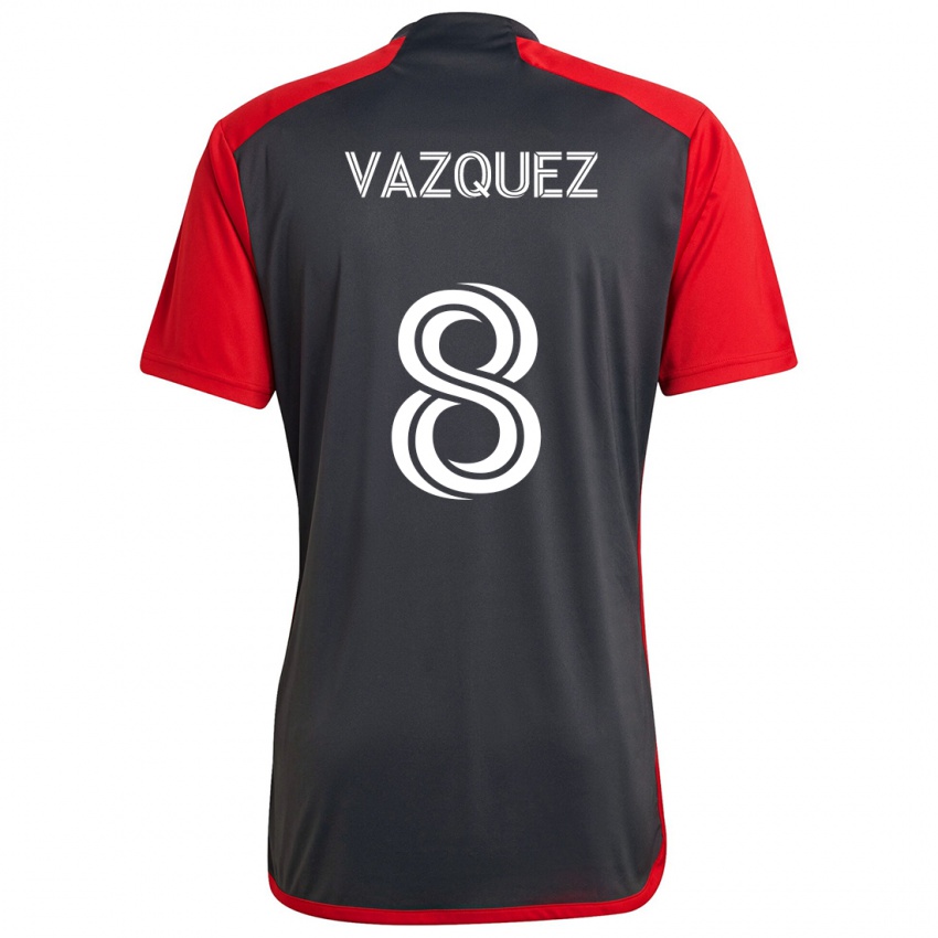 Niño Camiseta Víctor Vázquez #8 Rojo Grayn 1ª Equipación 2024/25 La Camisa Argentina