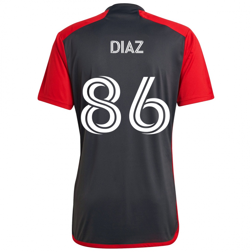 Niño Camiseta Alec Díaz #86 Rojo Grayn 1ª Equipación 2024/25 La Camisa Argentina