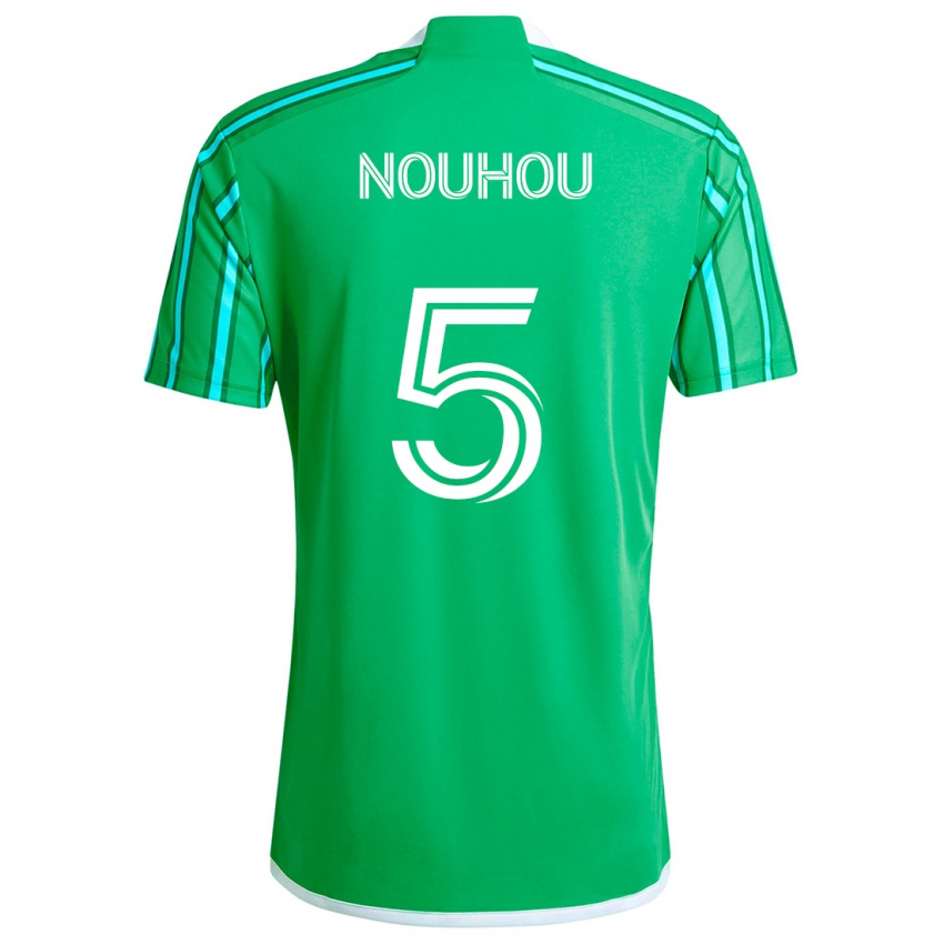 Niño Camiseta Nouhou #5 Verde Blanco 1ª Equipación 2024/25 La Camisa Argentina