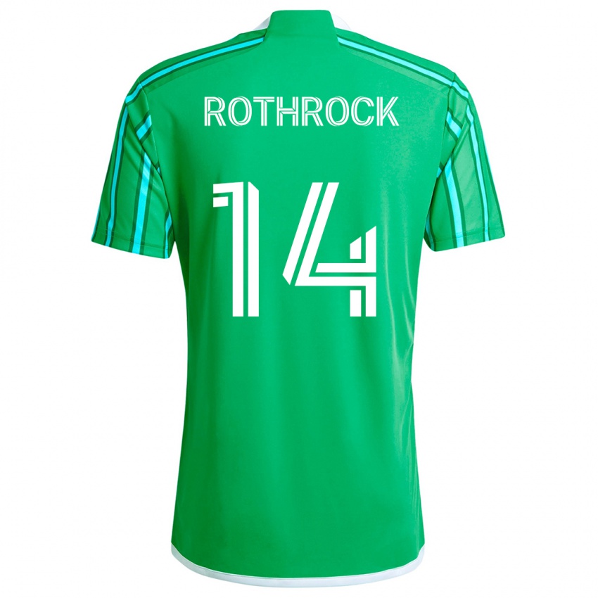 Niño Camiseta Paul Rothrock #14 Verde Blanco 1ª Equipación 2024/25 La Camisa Argentina