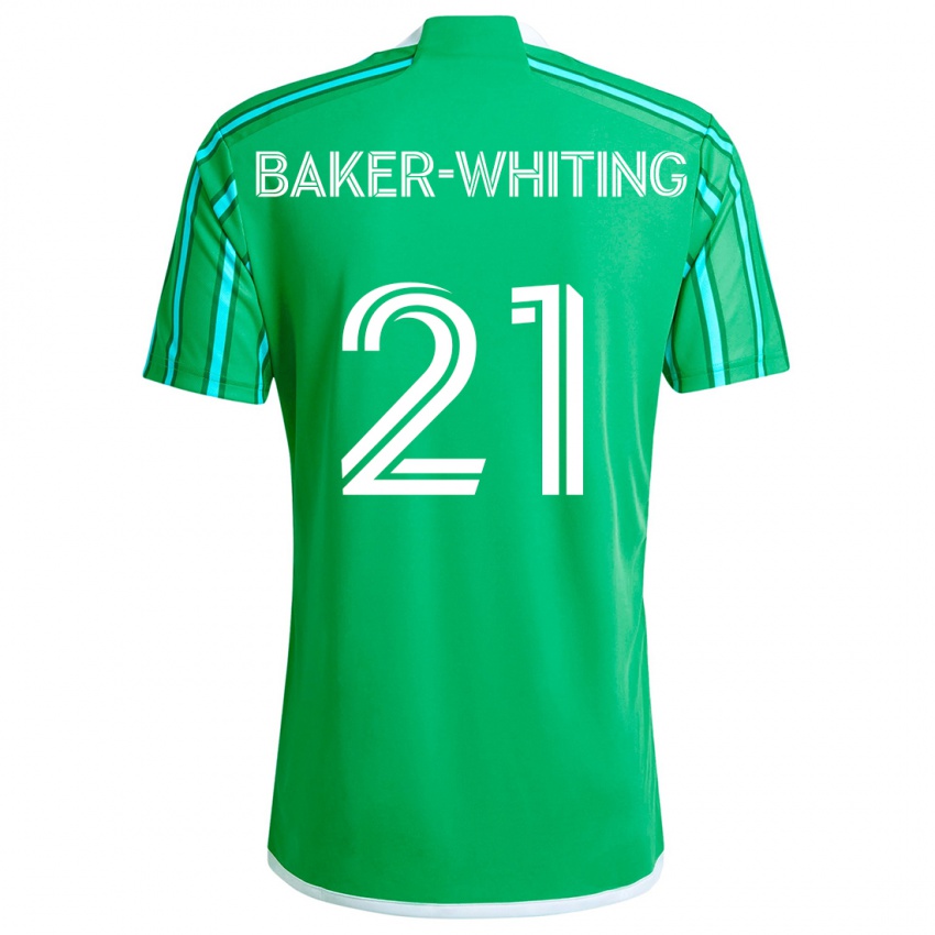 Niño Camiseta Reed Baker-Whiting #21 Verde Blanco 1ª Equipación 2024/25 La Camisa Argentina