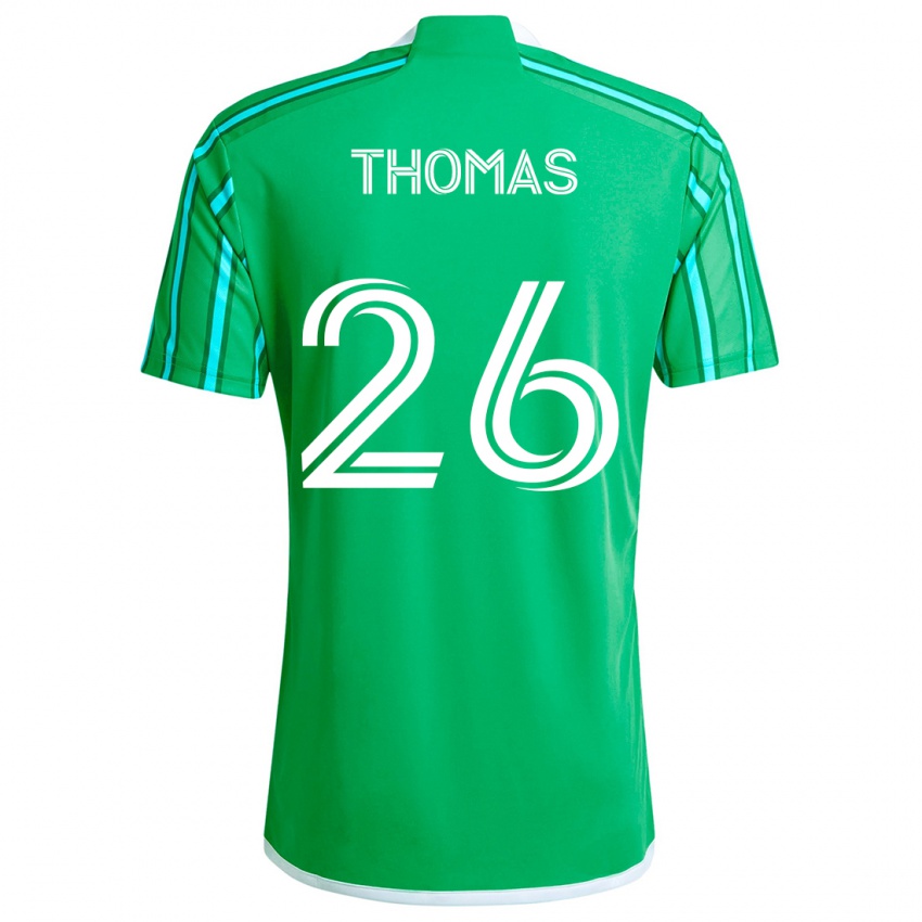 Niño Camiseta Andrew Thomas #26 Verde Blanco 1ª Equipación 2024/25 La Camisa Argentina