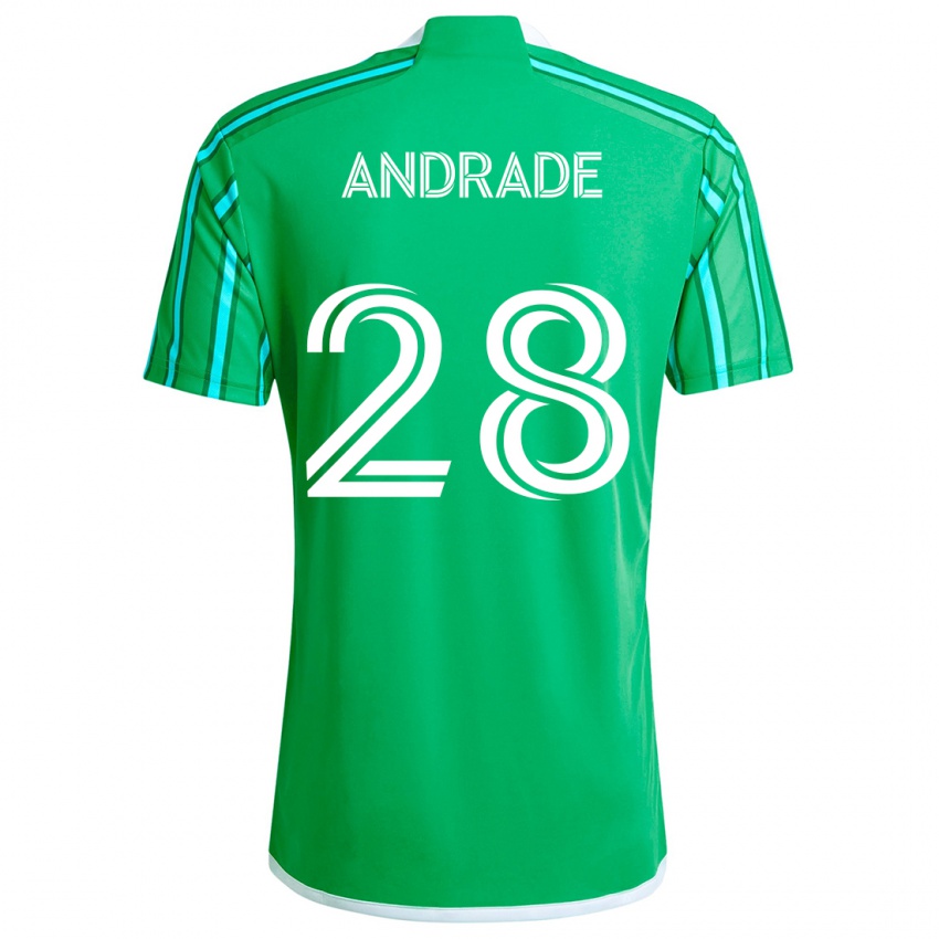 Niño Camiseta Yeimar Gómez Andrade #28 Verde Blanco 1ª Equipación 2024/25 La Camisa Argentina