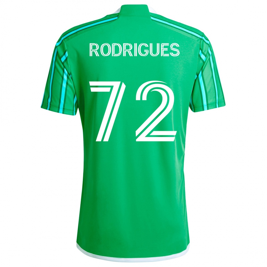 Niño Camiseta Braudílio Rodrigues #72 Verde Blanco 1ª Equipación 2024/25 La Camisa Argentina