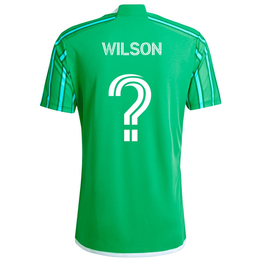 Niño Camiseta Trevor Wilson #0 Verde Blanco 1ª Equipación 2024/25 La Camisa Argentina