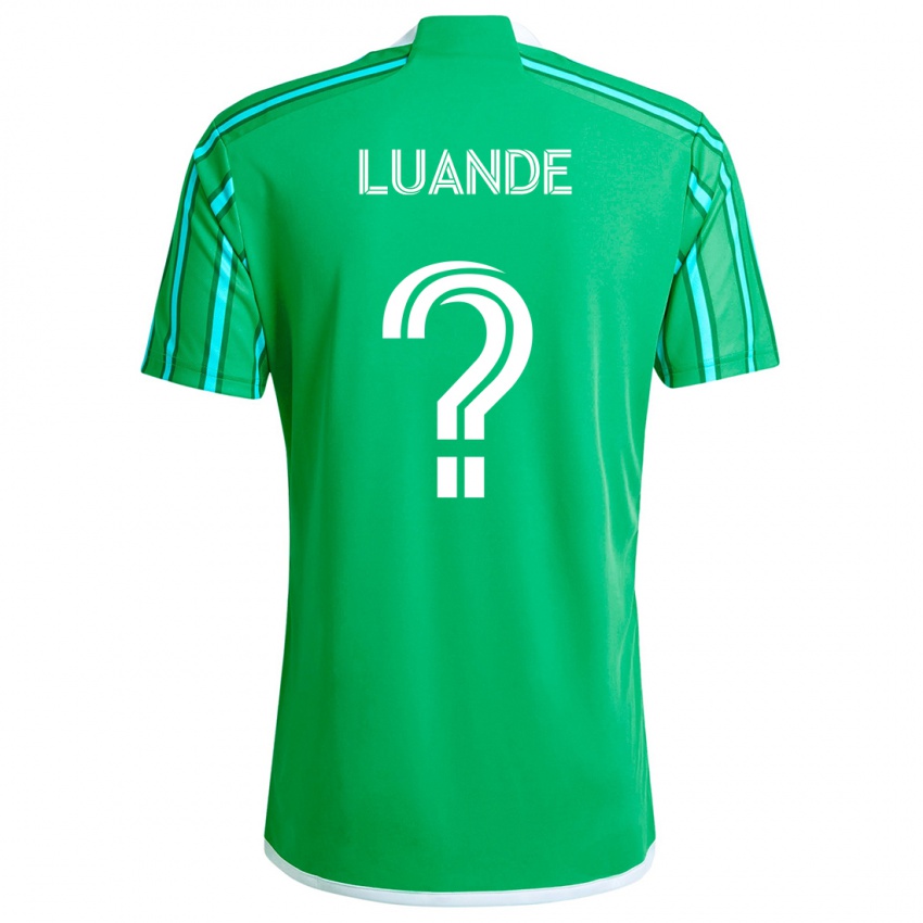 Niño Camiseta Michael Luande #0 Verde Blanco 1ª Equipación 2024/25 La Camisa Argentina