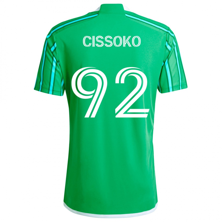 Niño Camiseta Abdoulaye Cissoko #92 Verde Blanco 1ª Equipación 2024/25 La Camisa Argentina