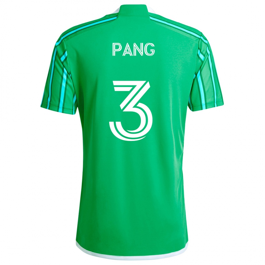 Niño Camiseta Kaylene Pang #3 Verde Blanco 1ª Equipación 2024/25 La Camisa Argentina