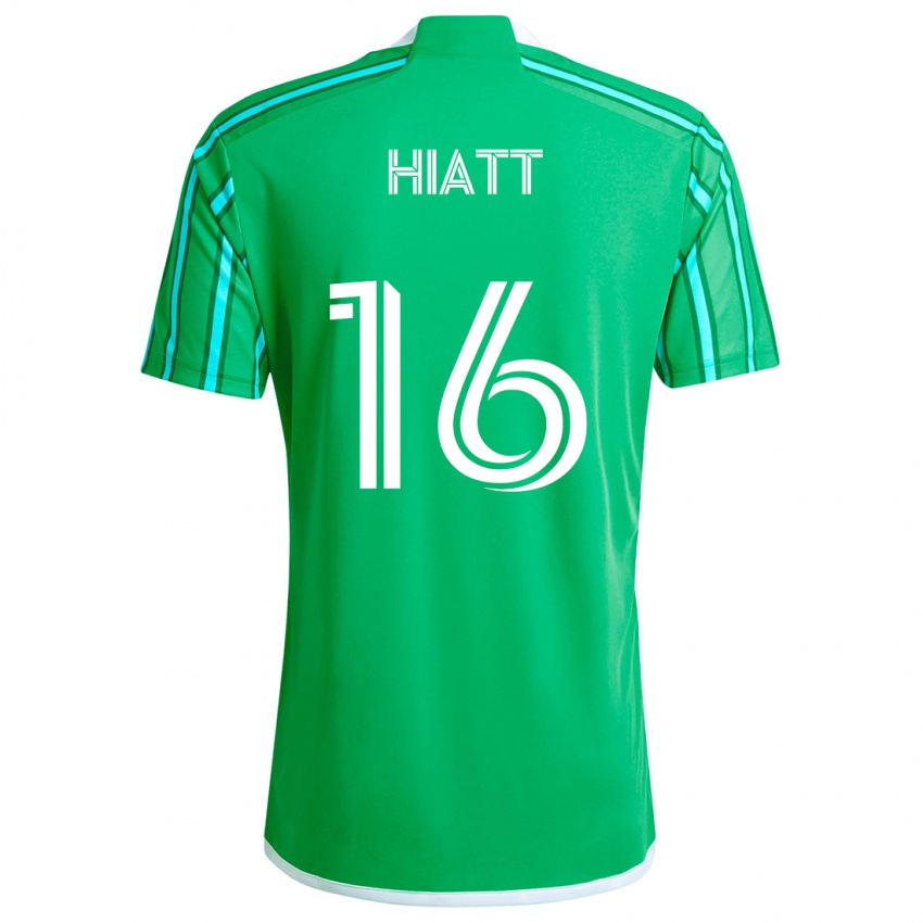 Niño Camiseta Samantha Hiatt #16 Verde Blanco 1ª Equipación 2024/25 La Camisa Argentina