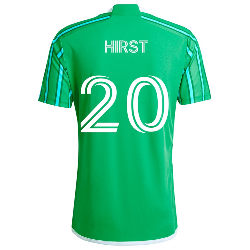 Niño Camiseta Sophie Hirst #20 Verde Blanco 1ª Equipación 2024/25 La Camisa Argentina