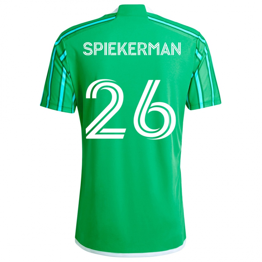 Niño Camiseta Stephanie Spiekerman #26 Verde Blanco 1ª Equipación 2024/25 La Camisa Argentina