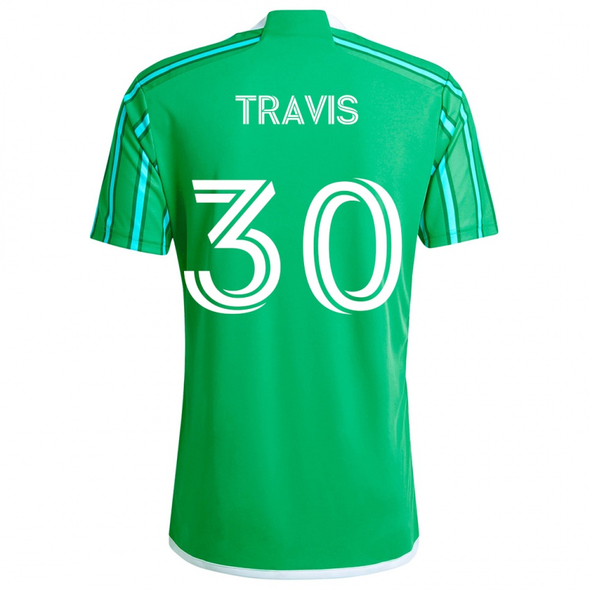 Niño Camiseta Riley Travis #30 Verde Blanco 1ª Equipación 2024/25 La Camisa Argentina