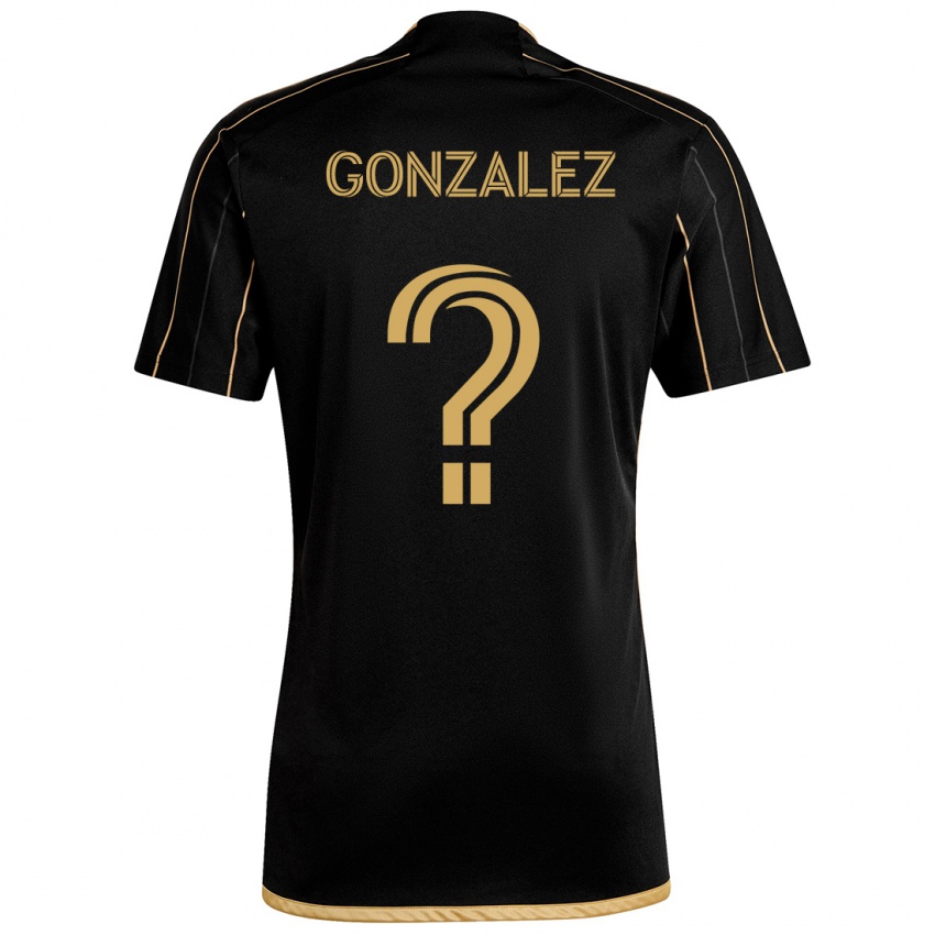 Niño Camiseta Mario González #0 Oro Negro 1ª Equipación 2024/25 La Camisa Argentina