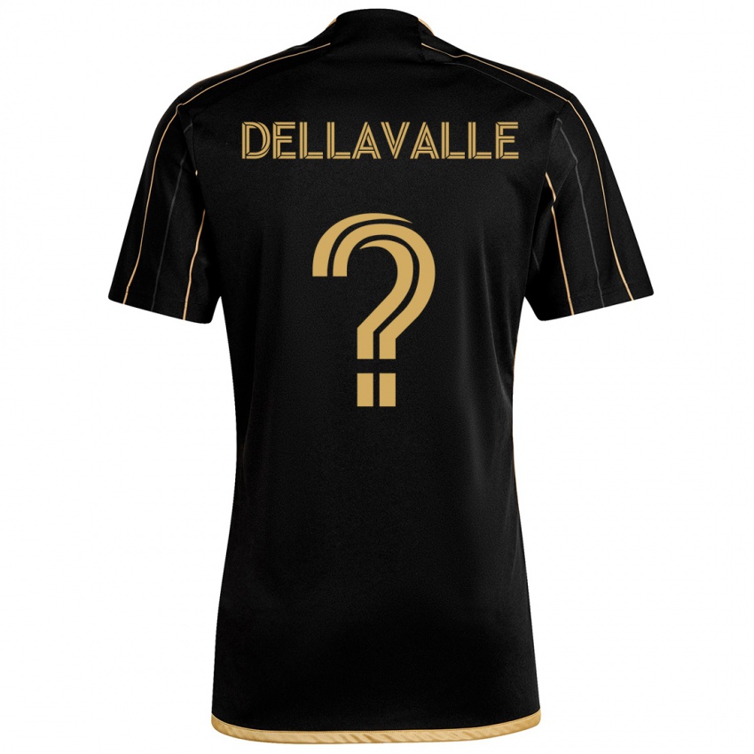 Niño Camiseta Lorenzo Dellavalle #0 Oro Negro 1ª Equipación 2024/25 La Camisa Argentina