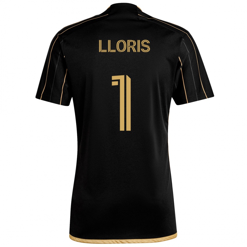 Niño Camiseta Hugo Lloris #1 Oro Negro 1ª Equipación 2024/25 La Camisa Argentina