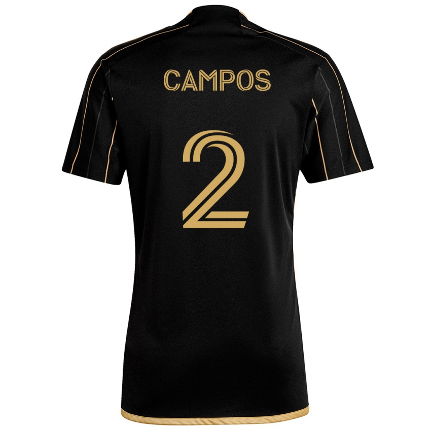 Niño Camiseta Omar Campos #2 Oro Negro 1ª Equipación 2024/25 La Camisa Argentina