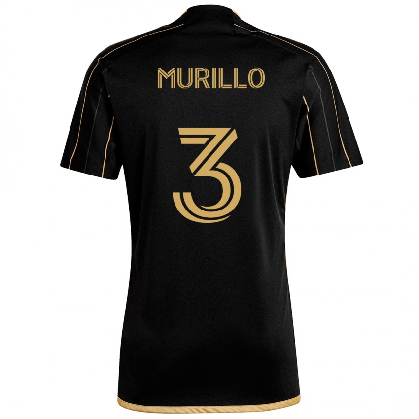 Niño Camiseta Jesús Murillo #3 Oro Negro 1ª Equipación 2024/25 La Camisa Argentina