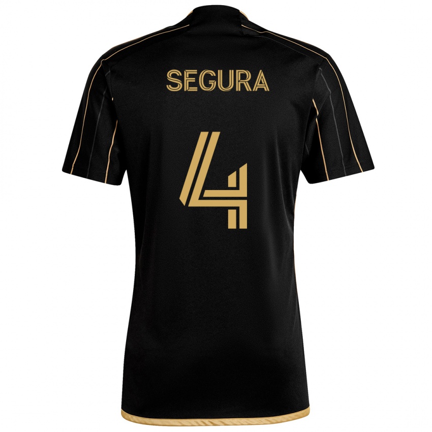 Niño Camiseta Eddie Segura #4 Oro Negro 1ª Equipación 2024/25 La Camisa Argentina