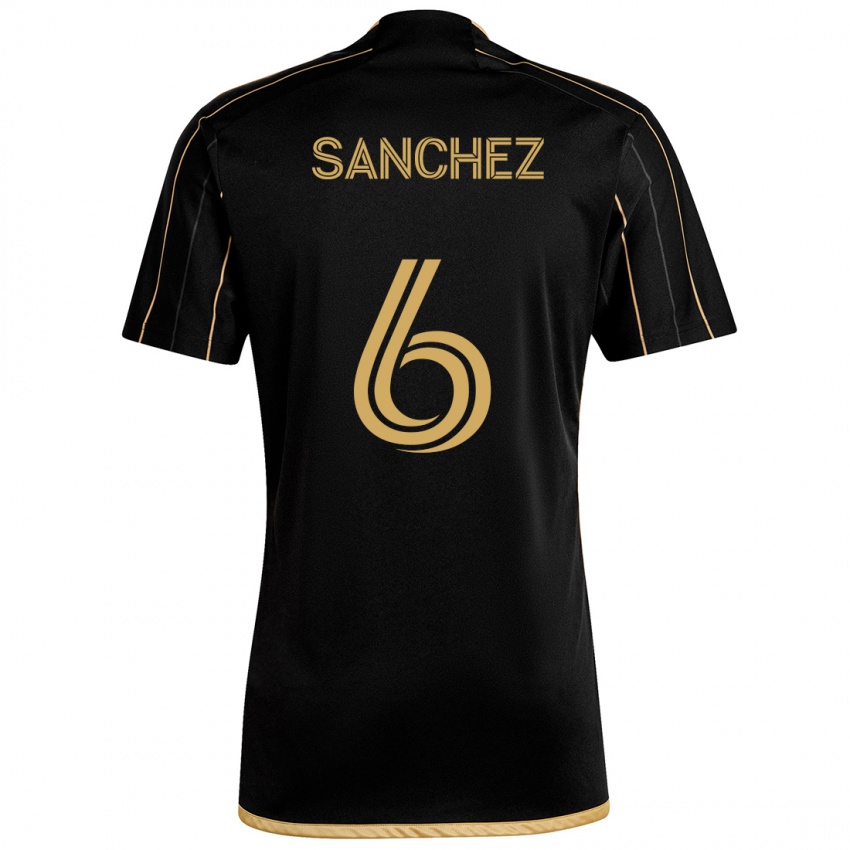 Niño Camiseta Ilie Sánchez #6 Oro Negro 1ª Equipación 2024/25 La Camisa Argentina