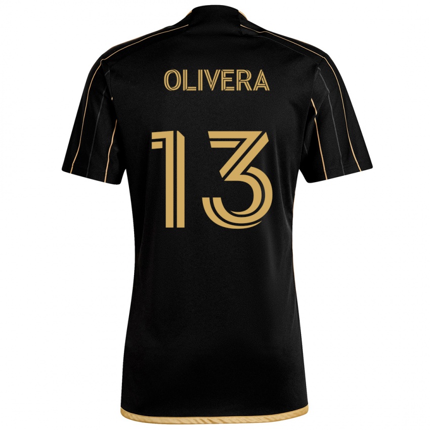 Niño Camiseta Cristian Olivera #13 Oro Negro 1ª Equipación 2024/25 La Camisa Argentina