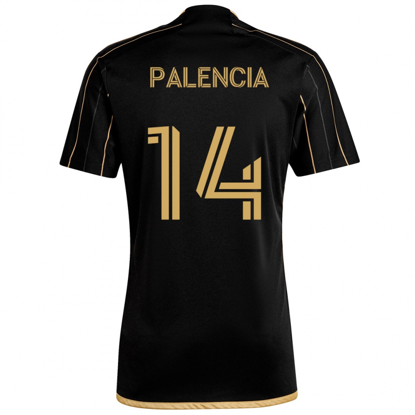 Niño Camiseta Sergi Palencia #14 Oro Negro 1ª Equipación 2024/25 La Camisa Argentina