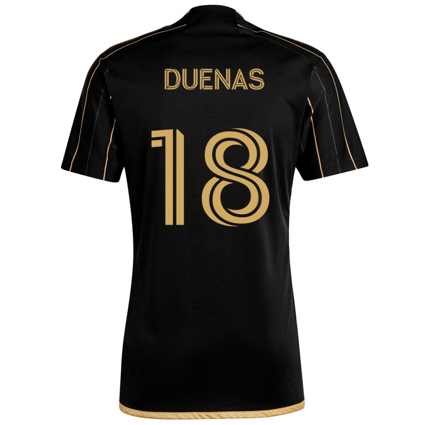 Niño Camiseta Érik Dueñas #18 Oro Negro 1ª Equipación 2024/25 La Camisa Argentina