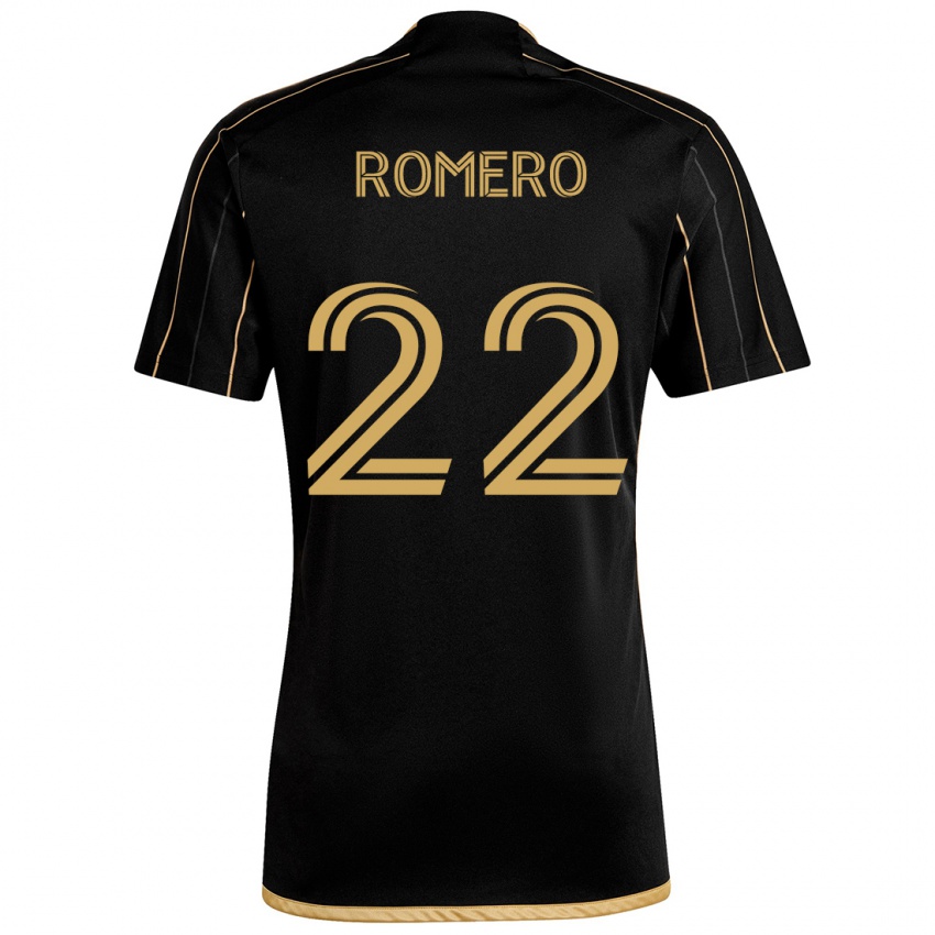 Niño Camiseta Abraham Romero #22 Oro Negro 1ª Equipación 2024/25 La Camisa Argentina