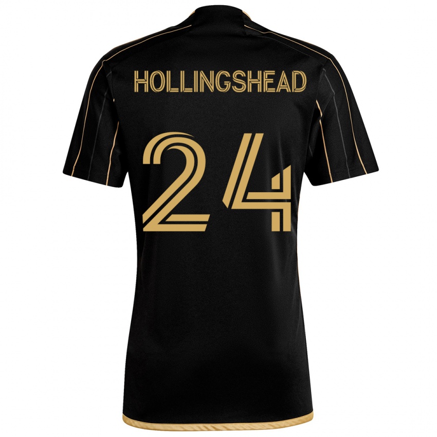 Niño Camiseta Ryan Hollingshead #24 Oro Negro 1ª Equipación 2024/25 La Camisa Argentina