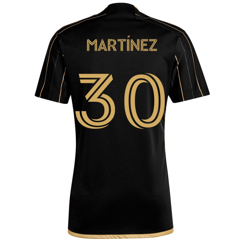 Niño Camiseta David Martínez #30 Oro Negro 1ª Equipación 2024/25 La Camisa Argentina