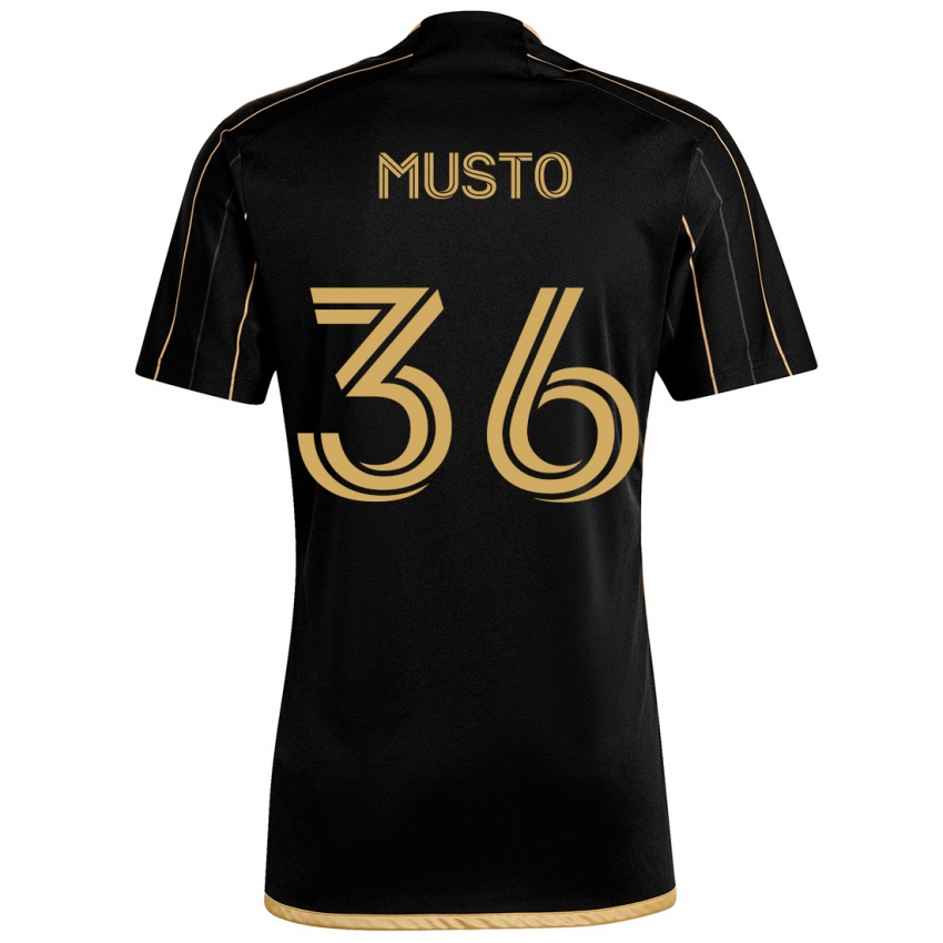 Niño Camiseta Tommy Musto #36 Oro Negro 1ª Equipación 2024/25 La Camisa Argentina