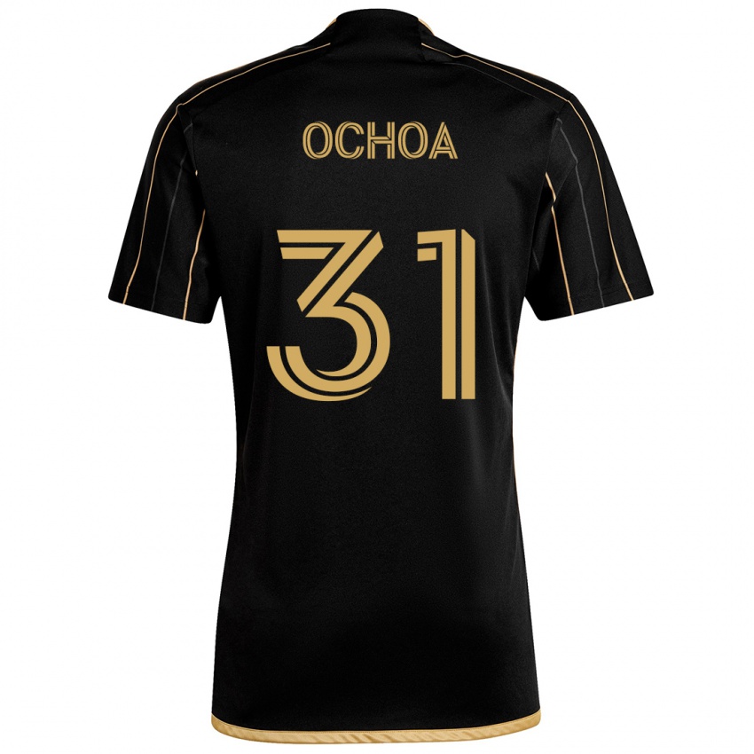 Niño Camiseta David Ochoa #31 Oro Negro 1ª Equipación 2024/25 La Camisa Argentina